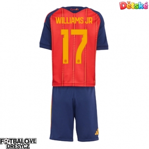 Španělsko Nico Williams #17 Dětské Domácí dres komplet MS 2026 Krátký Rukáv (+ trenýrky)